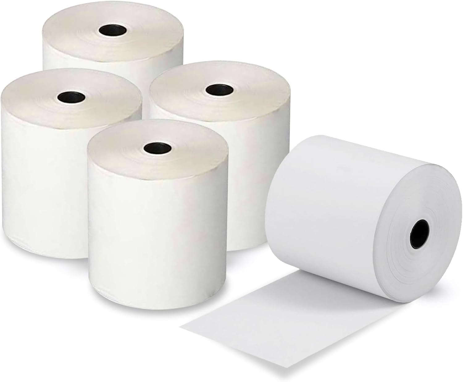 80mm × 80mm thermal till rolls (5-pack)